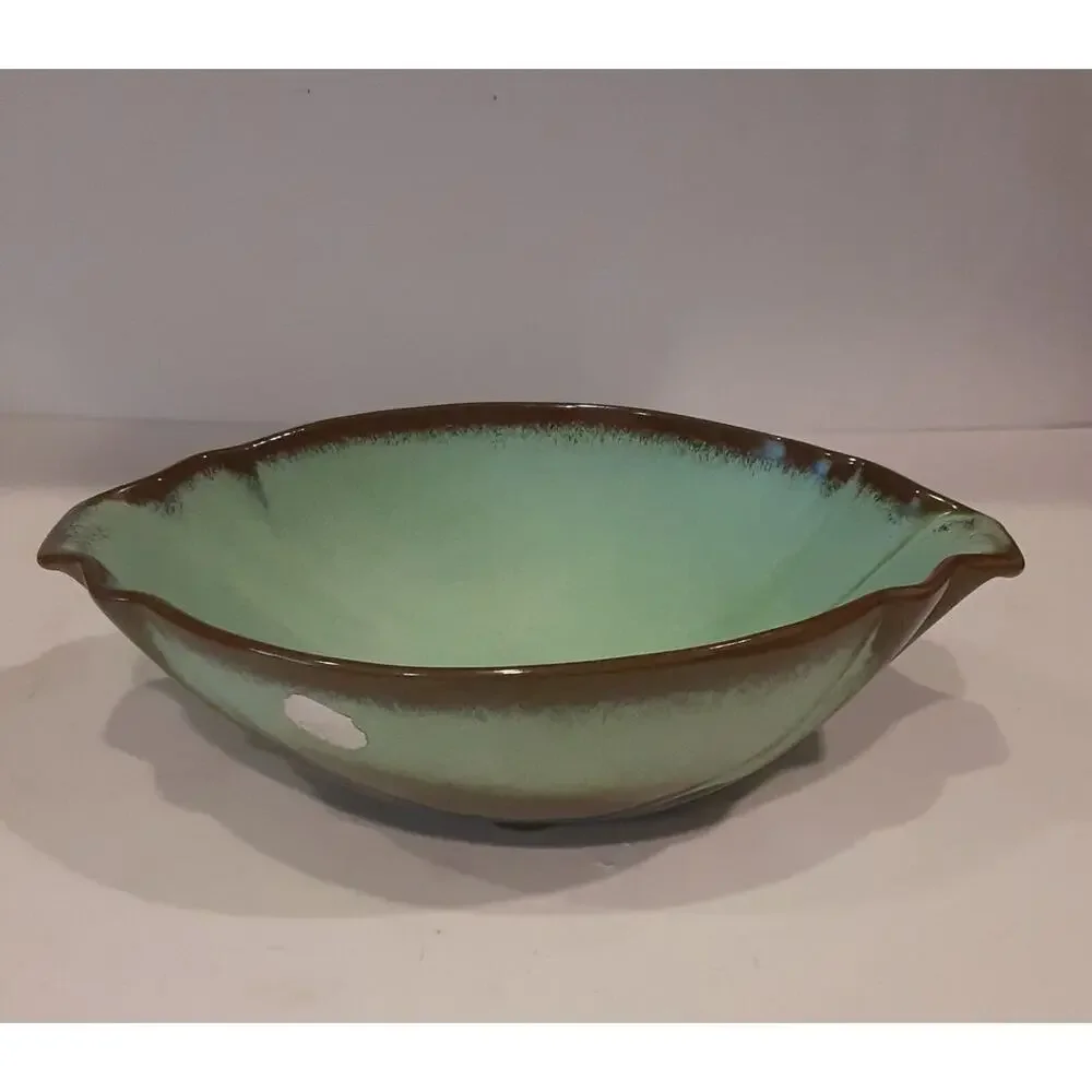 Vintage Frankoma Pottery #201 Bowl Prairie Green
